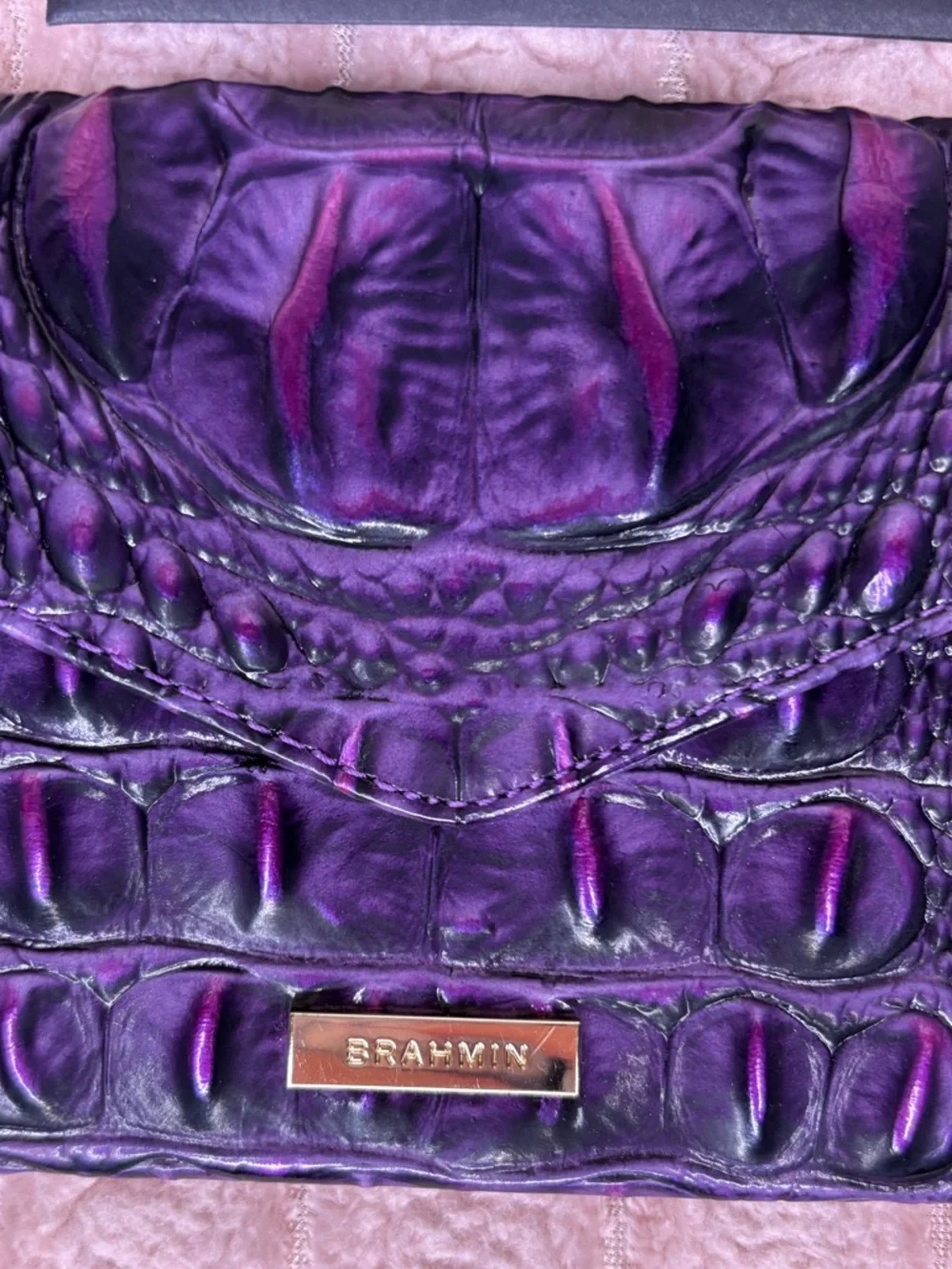 Brahmin Rare Mini Envelope Case in Ultraviolet Ombre Melbourne - Picture 3 of 6